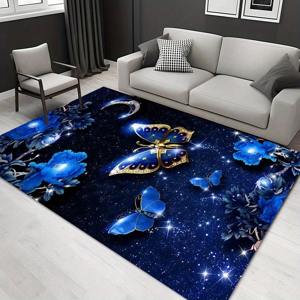 

1pc 1340591825Pattern Carpet, Area Rug For Living Room Bedroom Room Bed Chair Laundry Entryway Corridor Yard Non-slip Outdoor Camping Rug Fl 60cm by 90cm