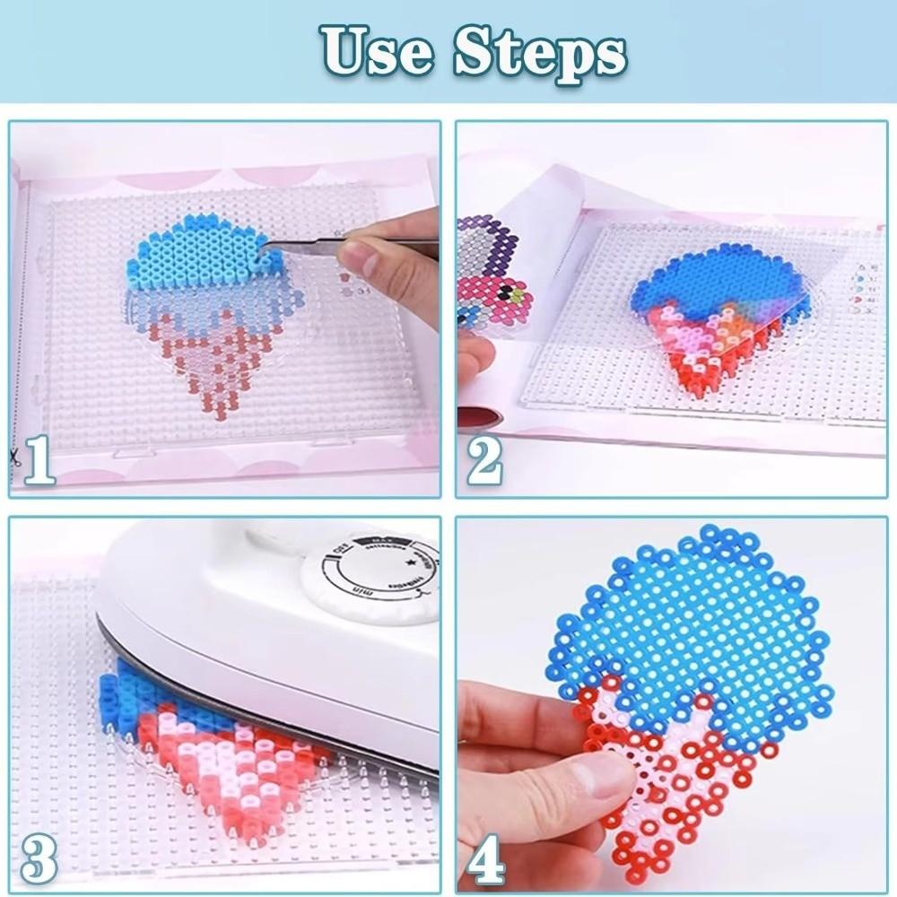 5Pcs DIY Fuse Beads Pegboards 5mm Beads Hama Beads Pegboards Melting Beads Boards  Puzzle Making