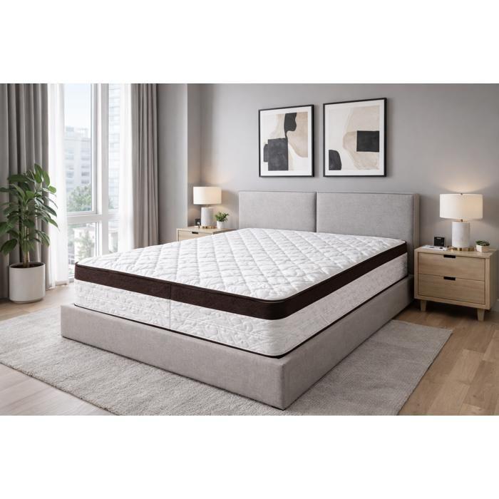 Matelas 180x200 - 25 cm Mémoire de Forme Soutien Très Ferme– 2 Faces Hiver/Été –Âme 20 cm Haute Résilience