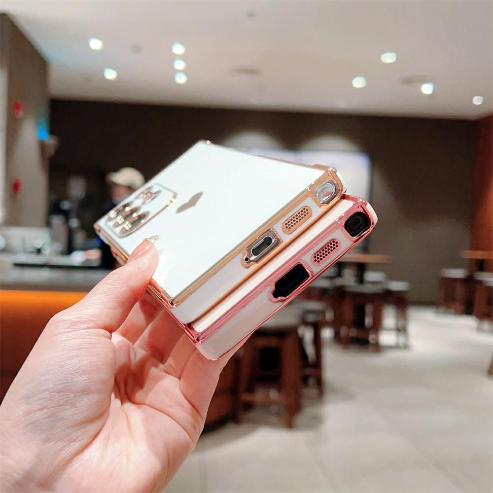 Pro Samsung Galaxy S26 Ultra Pouzdro Zadní kryt telefonu z TPU Pokovený vzor srdce