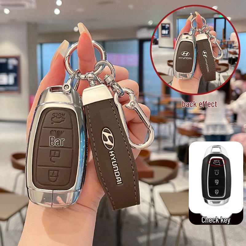 Metal Leather Protective Key Cover for 2021-22 Beijing Hyundai Custu