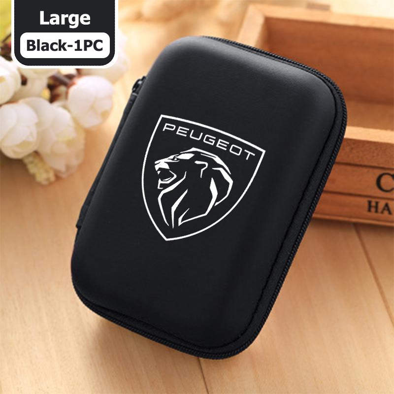 For Peugeot Earphone Protective Box EVA Headphone Storage Bag Data Cable Organizer Bag 206 307 308 3008 207 208 407 508 2008