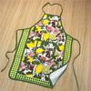 1Pc Retro Fruits Vegetables Home Baking Kitchen Hanging Neck Towel With Pocket Sleeveless Apron