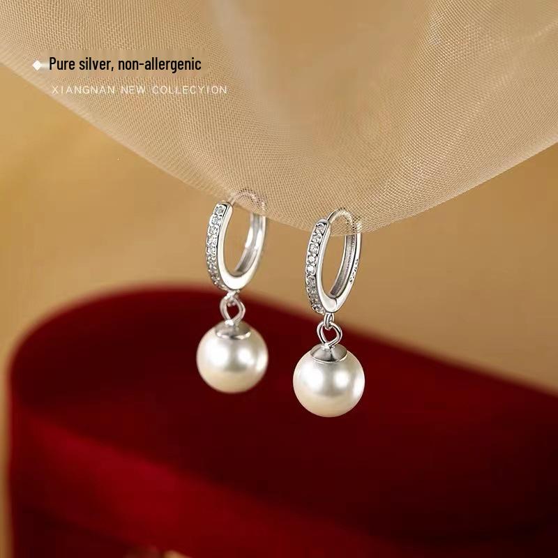 2023 Women's Niche Design Pearl Earrings: 925 Sterling Silver, Light Luxury, Summer Style