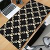 Xxl Large Gaming Desk Mat Black Golden Diamond Texture Nonslip Rubber Base Durable Decor Mouse Pad For Laptop Office Workstatio