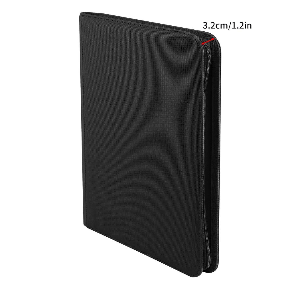PAKESI Star Card Card File 9 Pockets Holds 360 Cards PU Card Sheet Collect Star Cards and Other Cards Star Card Collection File (Black)