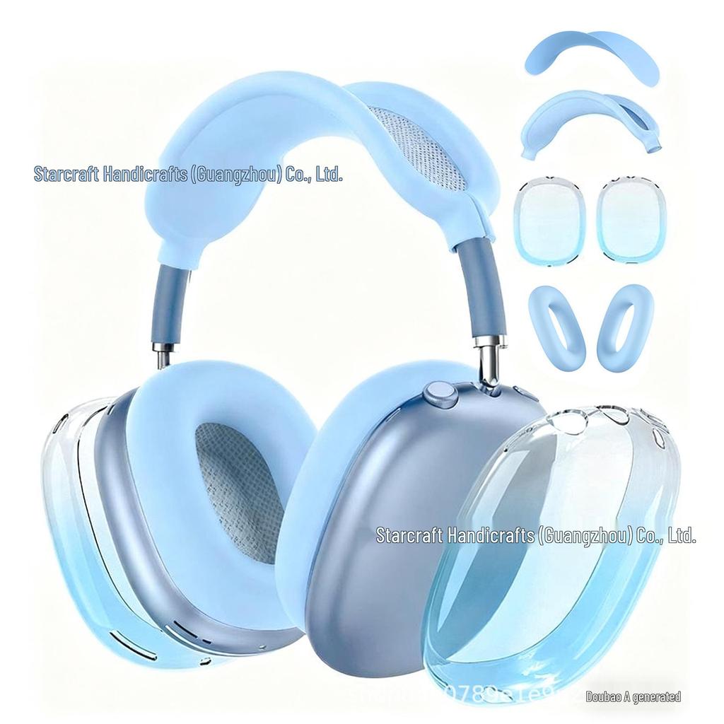 AirPods Max TPU Transparent Gradient Protective Case: Headband & Ear Cup Cover