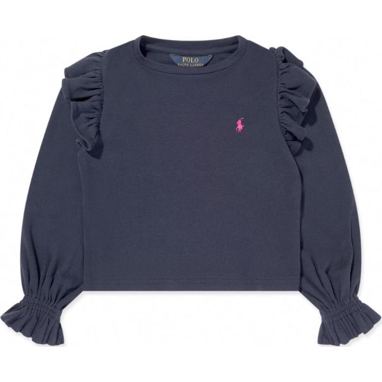 

Свитшот Polo Ralph Lauren Весна-Лето 25 Однотонный С круглым вырезом С длинным рукавом Эластичные манжеты Детская одежда Синий 313963049001 L
