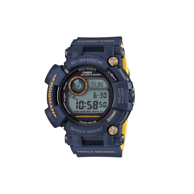 

Casio G-SHOCK nautical series navy blue handsome design tidal moon phase solar power six-station radio wave quartz movement Japanese and GWF-D1000NV-2 серый