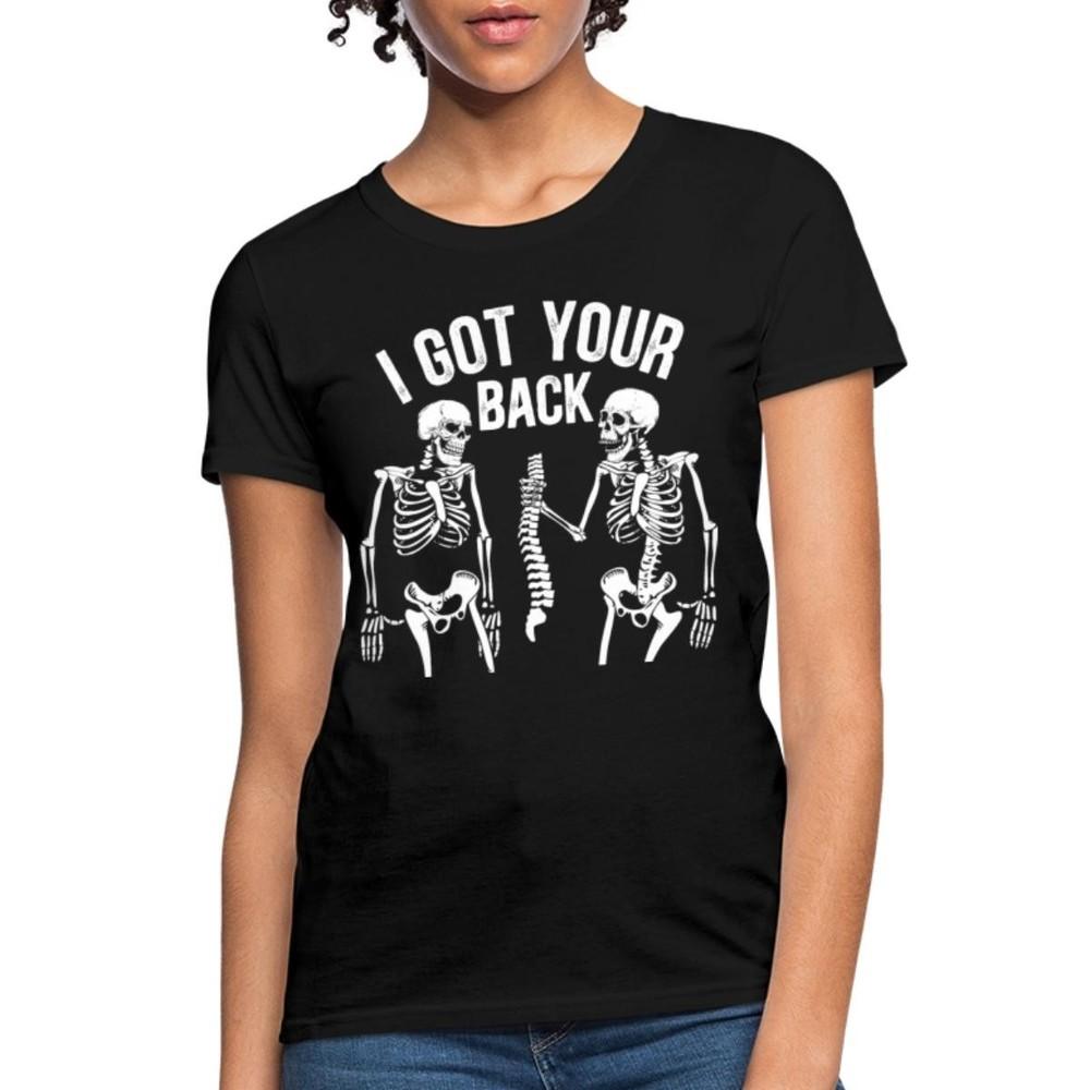 Funny Skeleton I Got Your Back Halloween Women s T-Shirt 4XL
