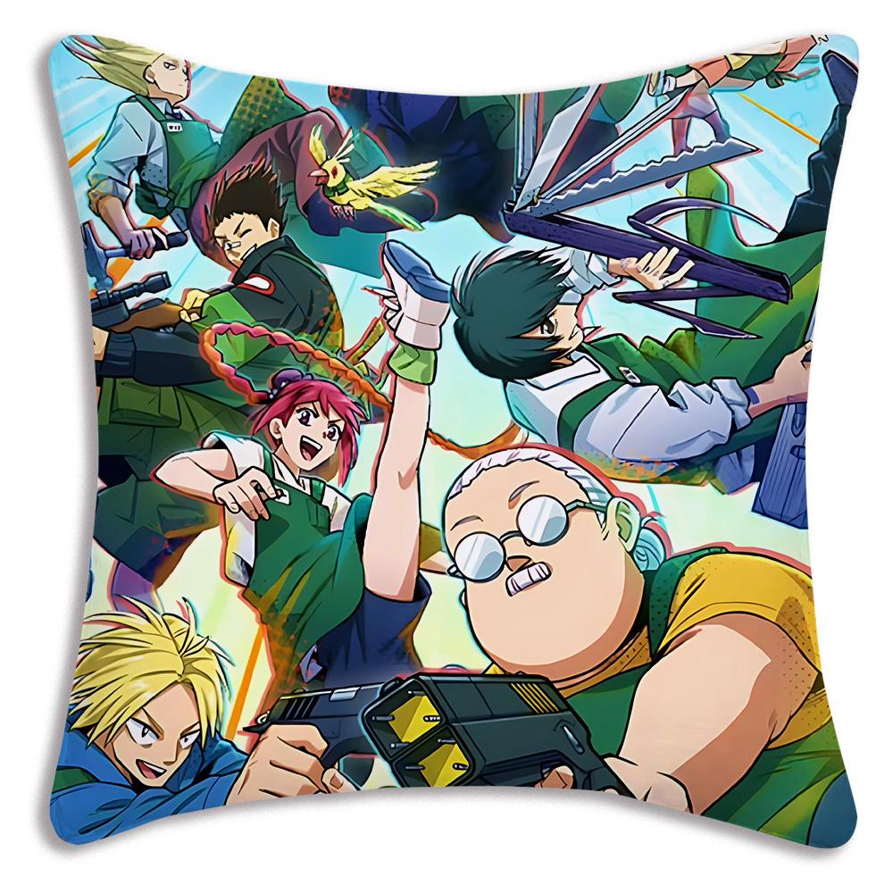 Anime Sakamotos Days Pillow Covers Cartoon Sofa Decorative Home Double-sided Printing Short Plush Cute Cushion Cover