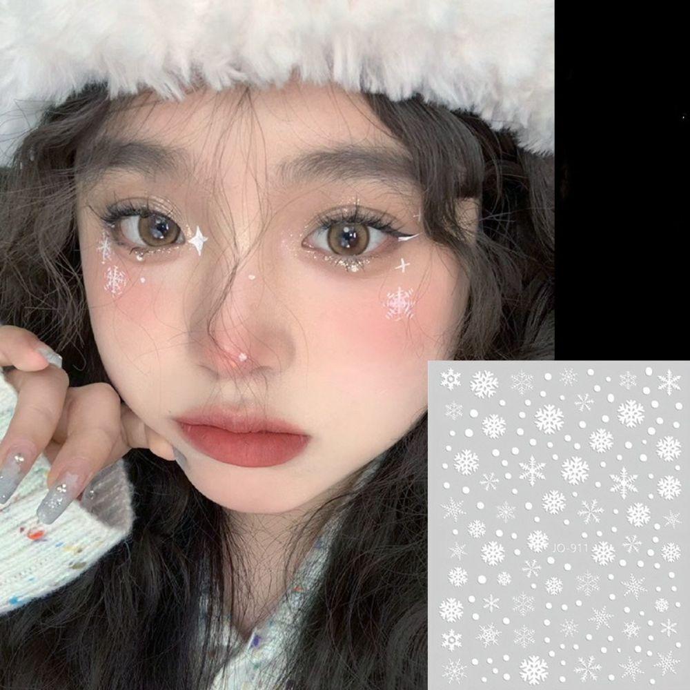 

Snowflake Face Sticker Flowers Body Art Sticker Temporary Tattoo Festival Celebration StyleR