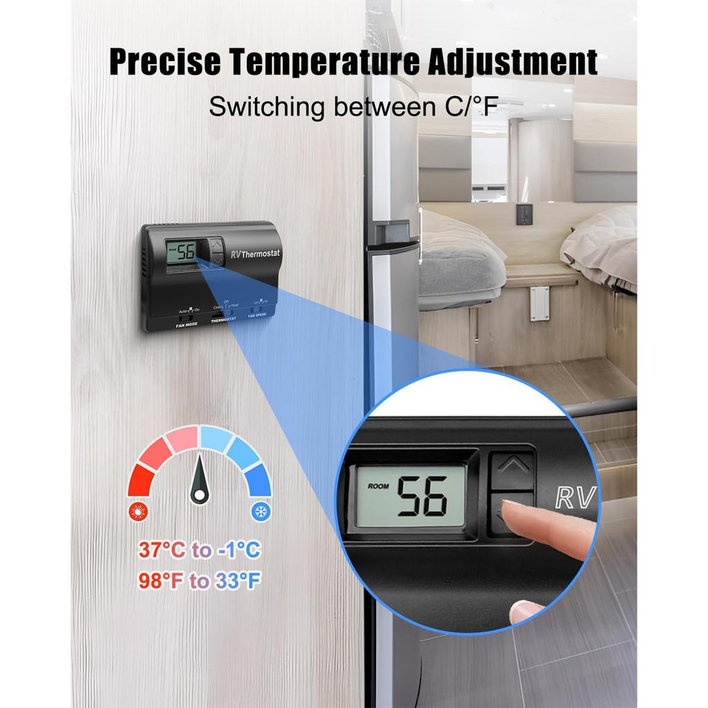 Air Conditioner Heat/Cool T-Stat Wall Thermostat Replacement Digital Thermostat for Mach 8330-336 337 83303862