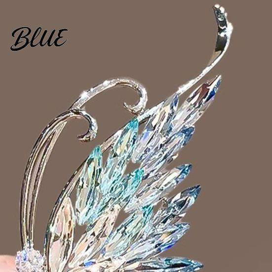 Butterfly Brooch Rhinestone Wing Lapel Pin Sweater Women Cardigan Coat