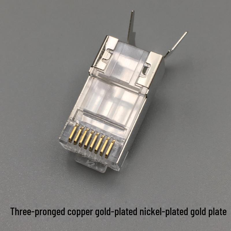 

Екранований кристалічний штекер CAT7 10G з отвором 1,5 мм для категорій Super Six cat7; 6666; Fu Sheng Kang; Shielded crystal