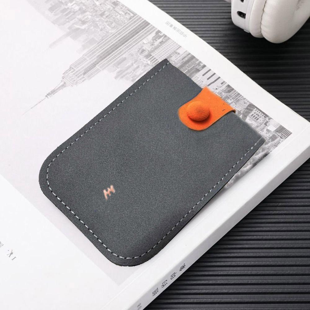 Pull-out Type Card Holders Clutch PU Leather Short Wallet Elegant Business Card Bag  Men