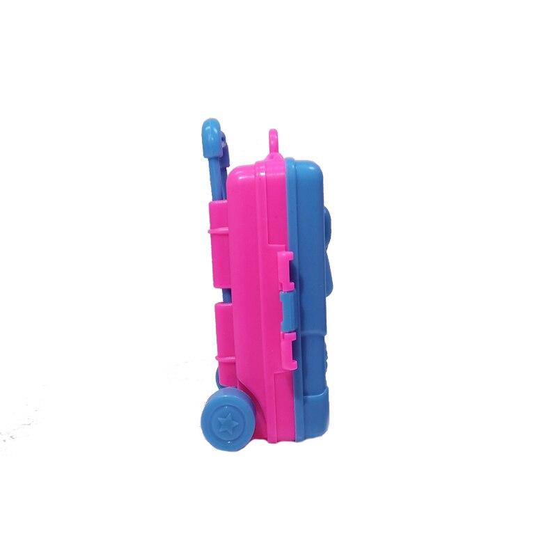 Doll Accesssories Miniature Bowknot Storage Case For Barbie Dollhouse Kids Toy Plastic 3D Cute Travel Suitcase Doll Furniture