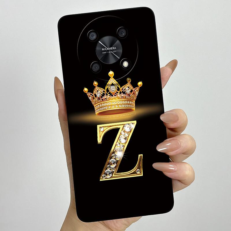 For Huawei Nova Y90 (CTR-LX2) / Nova Y91 (STG-LX1) Fashion Initial Letter Couple Phone Case Soft Silicone TPU Protective Casing