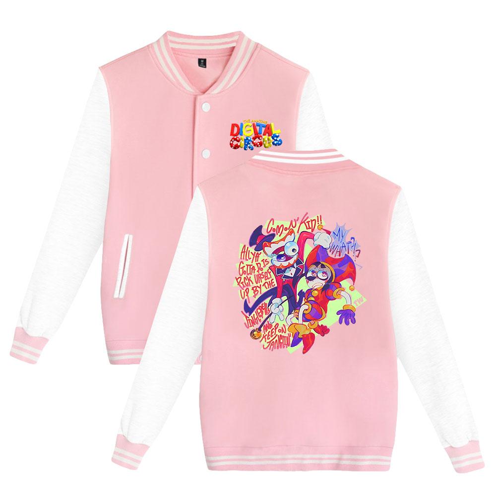 The Amazing Digital Circus Anime Printed Baseball Sweatshirt Women Men Outdoor Sport Jackets