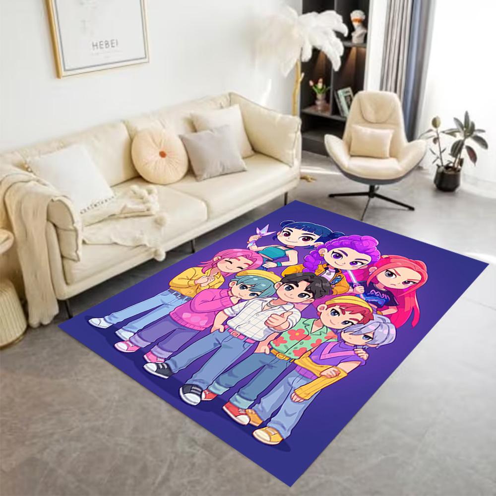 Future Fashion Warriors Area Rug Suitable for Bedrooms Foyer Dining Room Decorate Room Anti-slip Rug Decorate Offices
