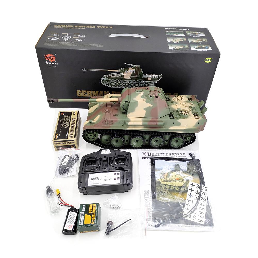 Kubingke Henglong 3879-1 German Leopard 1/16 Electric Remote Control Main Battle Tank Model.