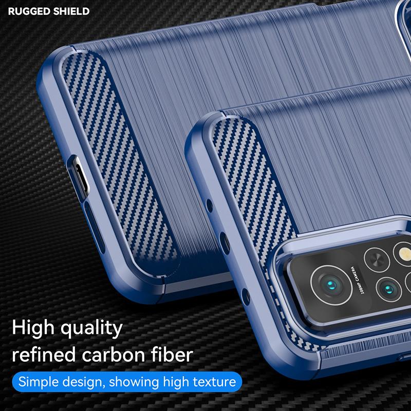 New Carbon Fiber Phone Case For Sony Xperia 1 5 8 10 Plus 10V 5V 1 II 5 III 10 III Silicone Solid Color Shockproof Protect Cover