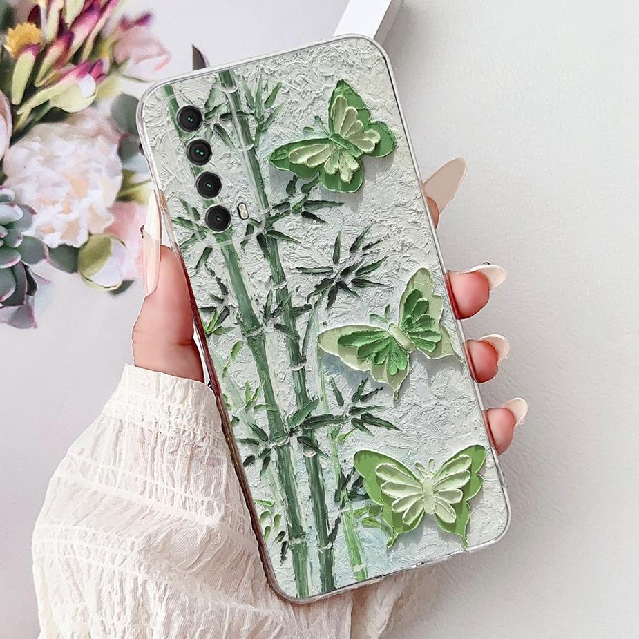For Huawei Y7a Case PSmart 2021 Cute Cat Fashion Painted Cover Soft Slim Phone Case For Huawei P Smart 2021 Y 7a HuaweiY7a Shell