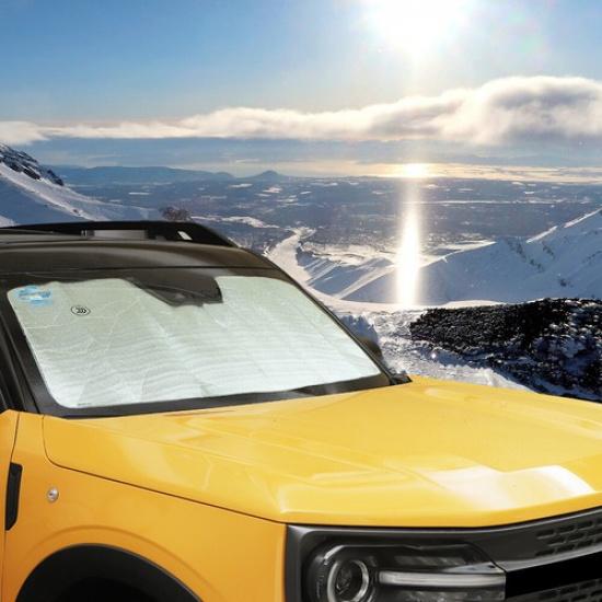 Front Windshield Sun Shade Foldable Sunshade Protector For Bronco Sport +