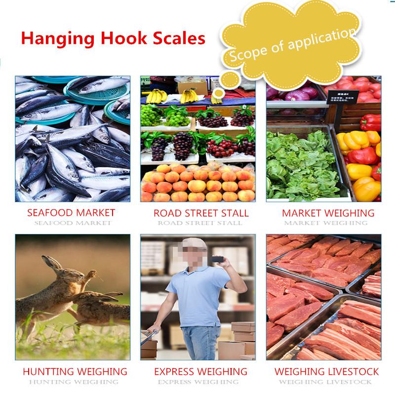 Kranwaage 200kg/100g 300kg/50g 500kg/100 LCD Gepäckwaage Schwerlast Hängewaage Tragbar Edelstahl