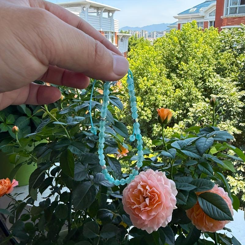 Natural Apatite Bracelet for Anxiety Relief - Green Crystal Exquisite Woven Bracelet, Green Apatite Bracelet for Women