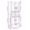 Highboard Concrete Grey 69.5 x 34 x 180 cm Engineered Wood