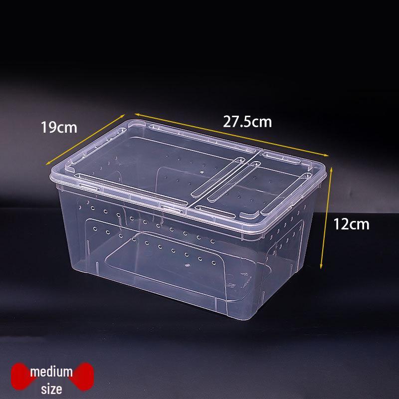 Transparent Multi-Size Handheld Pet Breeding Box and Tank for Turtles, Goldfish, and Hamsters
