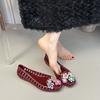 Flower Jelly Shoes Soft Sole 2025 New Shallow Mouth Summer Transparent Hollow Single Shoes Women's Fashion Flat Bottom Hole Sandals