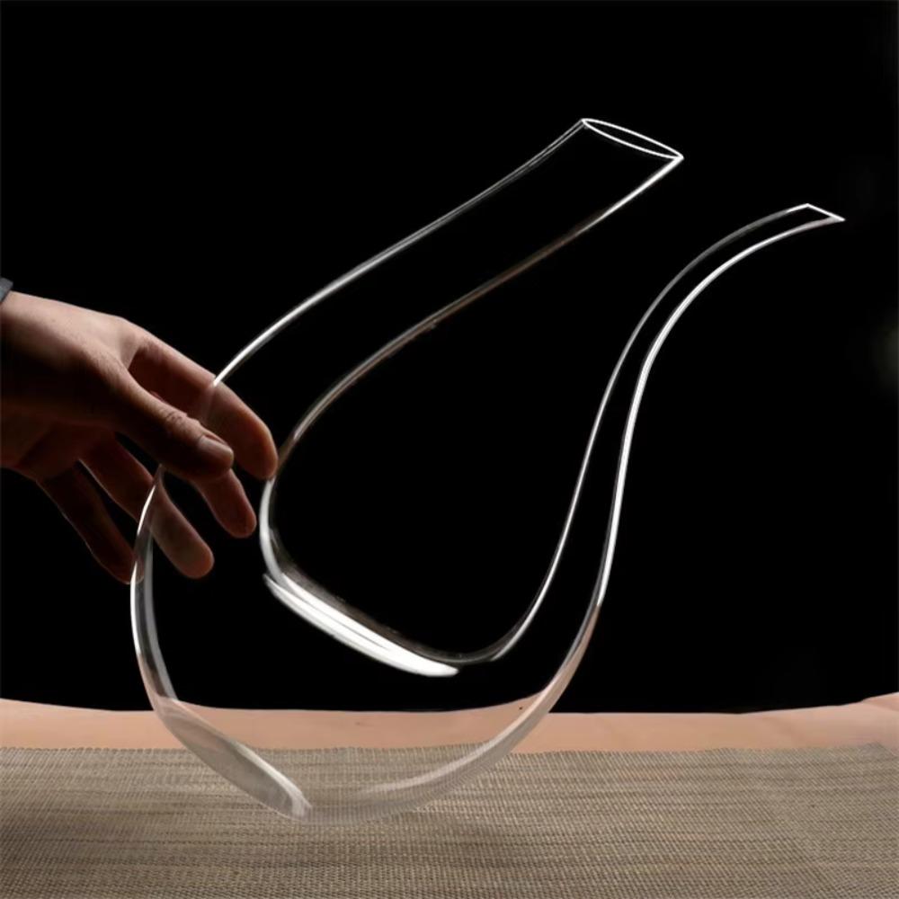 Crystal Glass Carafe Wine Aerator Swan Design Wine Dispenser U-shaped Wine Decanter  Party
