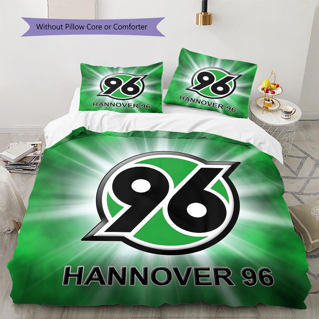 Hannover 96 Pattern Bedding,Quilt Set Quilt Cover Pillowcase Home Birthday Gift(1 * duvet cover + 2 * pillowcase, without core)