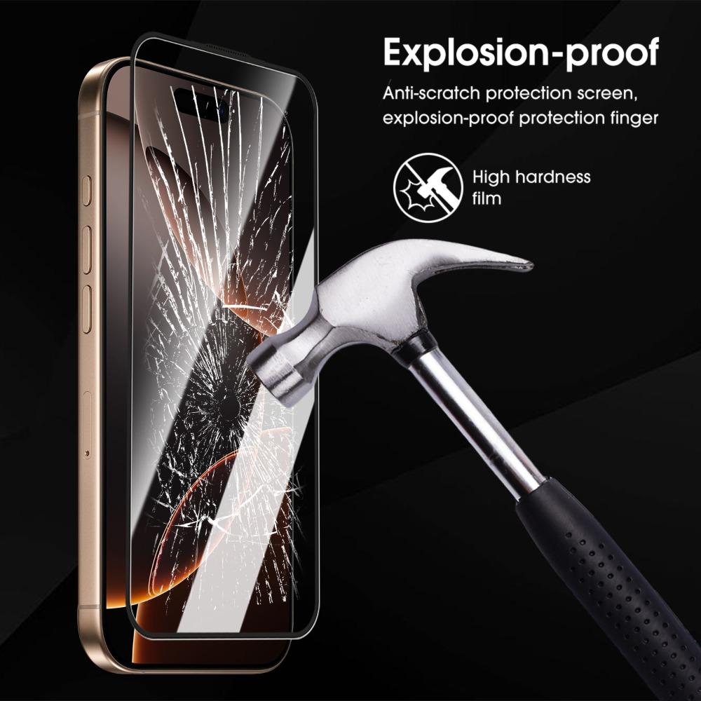 3PCSDust Free Easy Installation Screen Protector For iPhone 17 16 Pro Max/17 Pro/17 Air 16 Plus HD Tempered Glass Anti-scratch Films