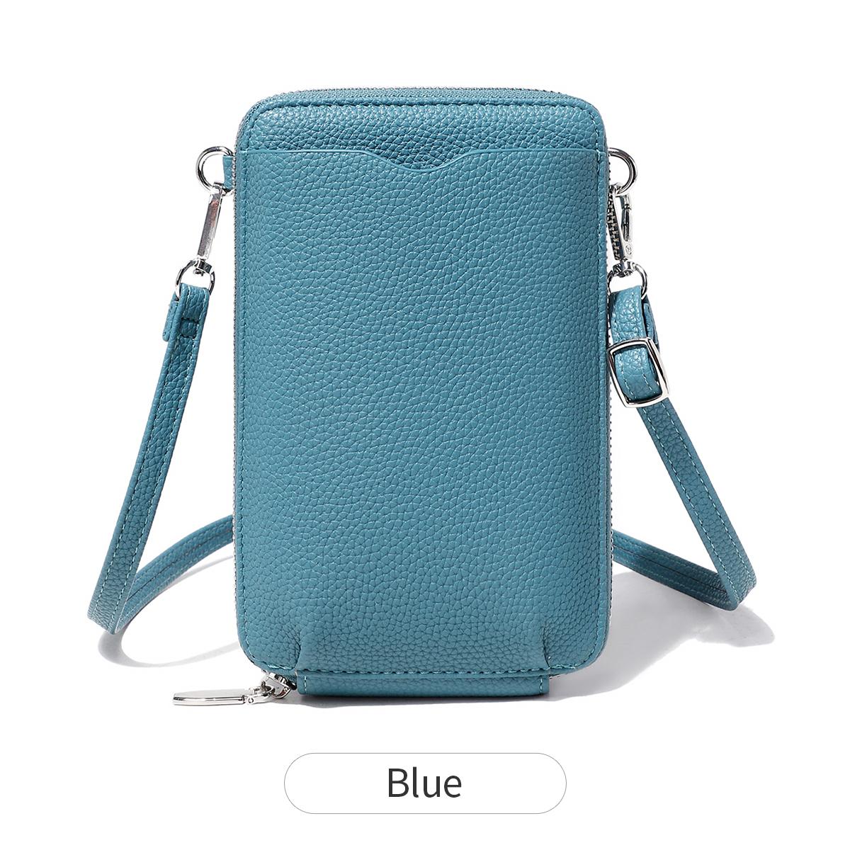 

Классическая и минималистичная женская сумка, модная, из искусственной кожи, большая вместительная сумка через плечо, однотонная, сумка через плечо на молнии для телефона