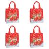 Bags Reusable Santa Claus Snowman Patterns Tote Bags for Festive Party Decoration