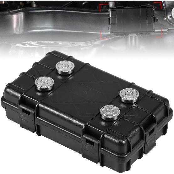 Magnetic Key Box Under Car Vehicles, Hide A Key Magnetic Under Car Key Holder Spare Key Hider, Waterproof Hidden Key Holder Case for Outdoor Travel,