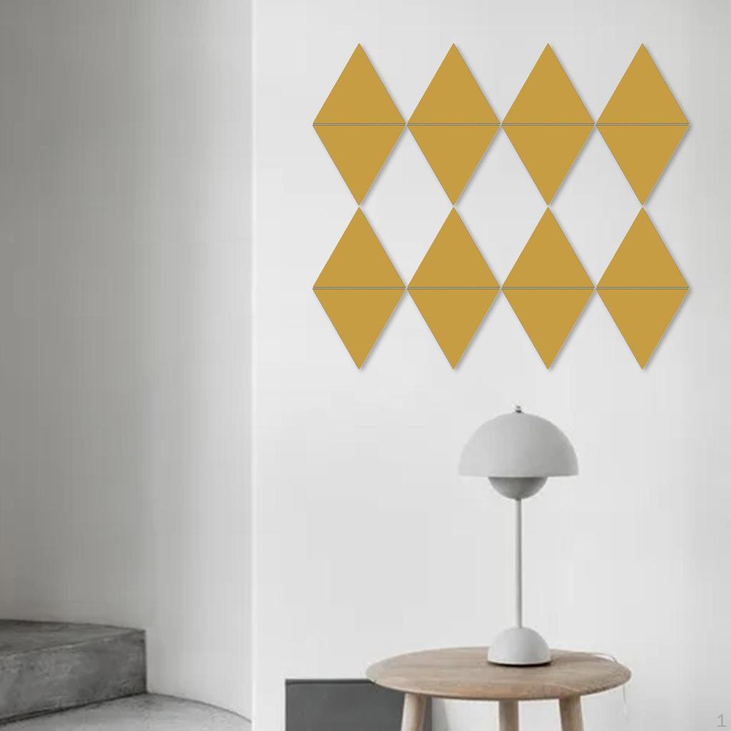 16 Sheets Mirror Wall Stickers Self Plastic Tiles for Home Decor (The Film