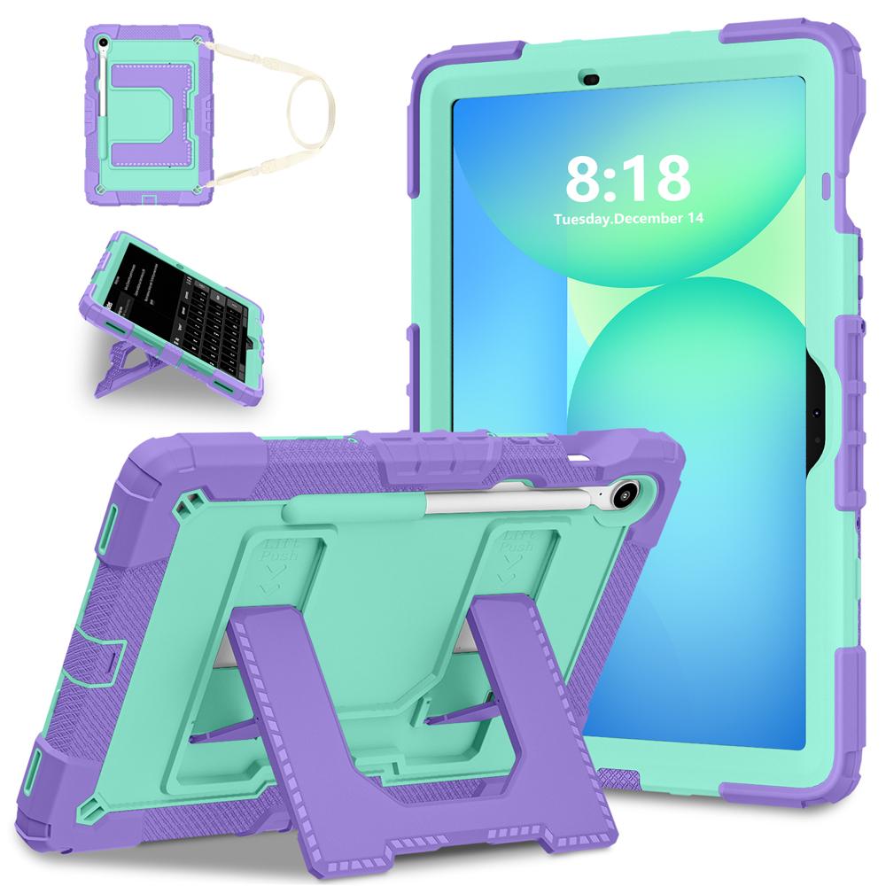 Shockproof Stand Tablet Cases for 10.9" Samsung Galaxy Tab S10 Lite/S9 FE/S10 FE 5G Case S10lite Cover Coque Silicone+PC Shell