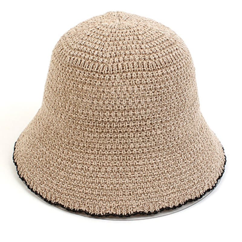 Universal chemistry Summer Light Beige Edge Backopen Bucket Hat