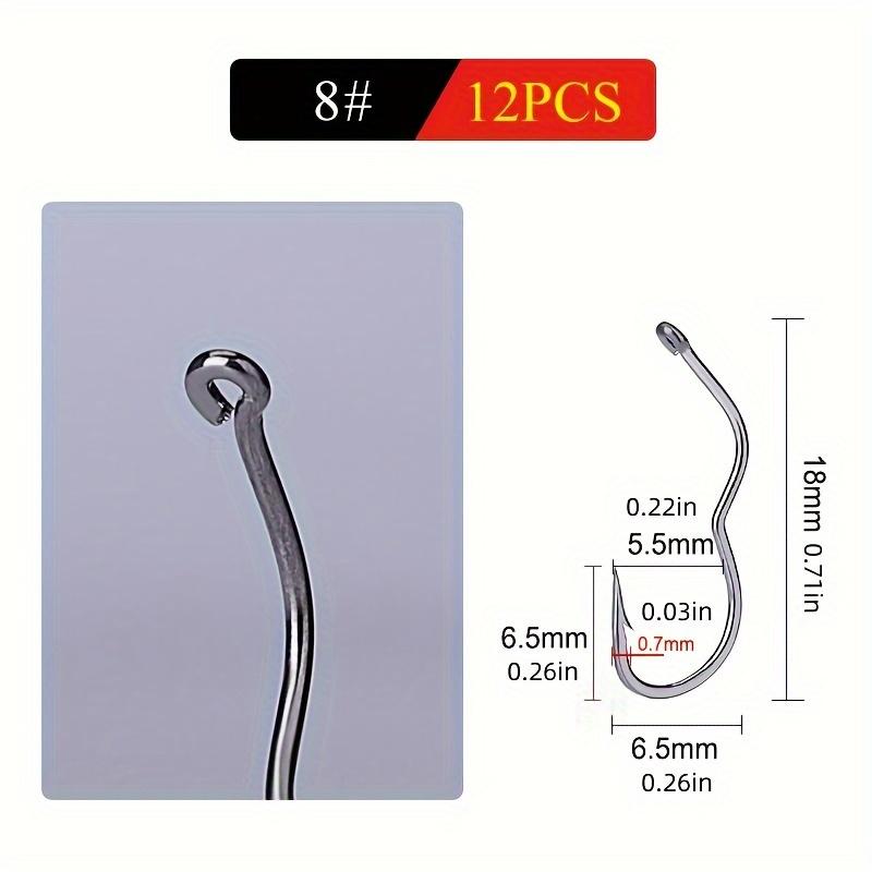12pcs High Carbon Steel Hooks, Sharp Barbed Hooks, Fishhook For Carp, Outdoor Fishing Accessories