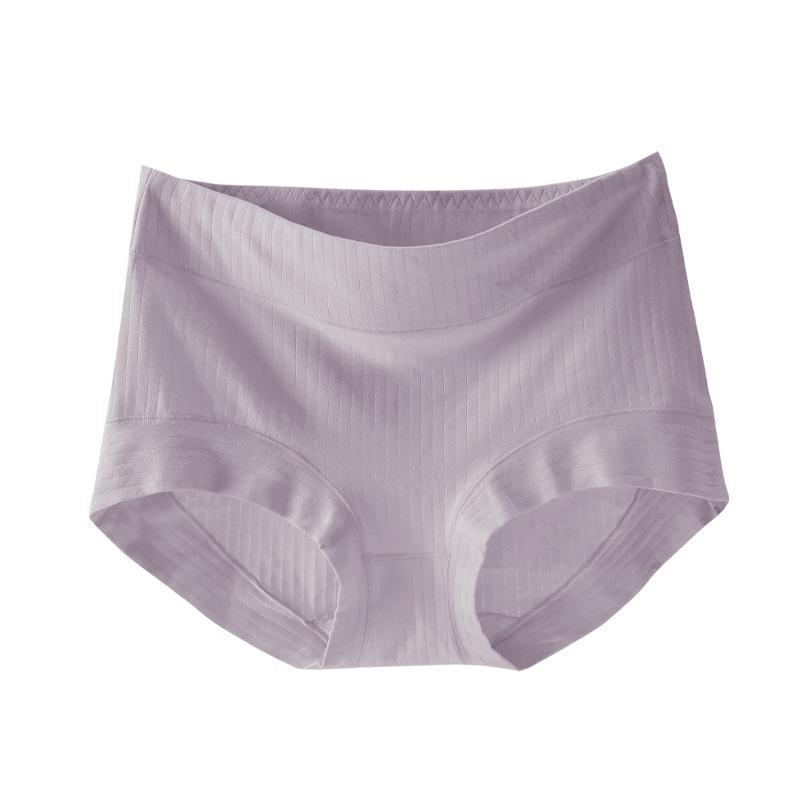 Pure Cotton Antibacterial High-Waisted Tummy Control Butt-Lifting Seamless Plus Size Women's Panties with Breathable Cotton Crotch