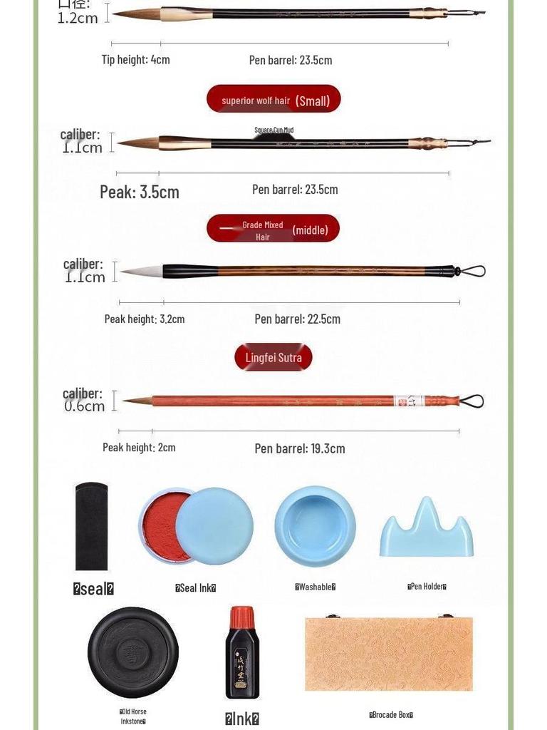 Sada štětců a inkoustu pro začátečníky - Čtyři poklady pro praxi