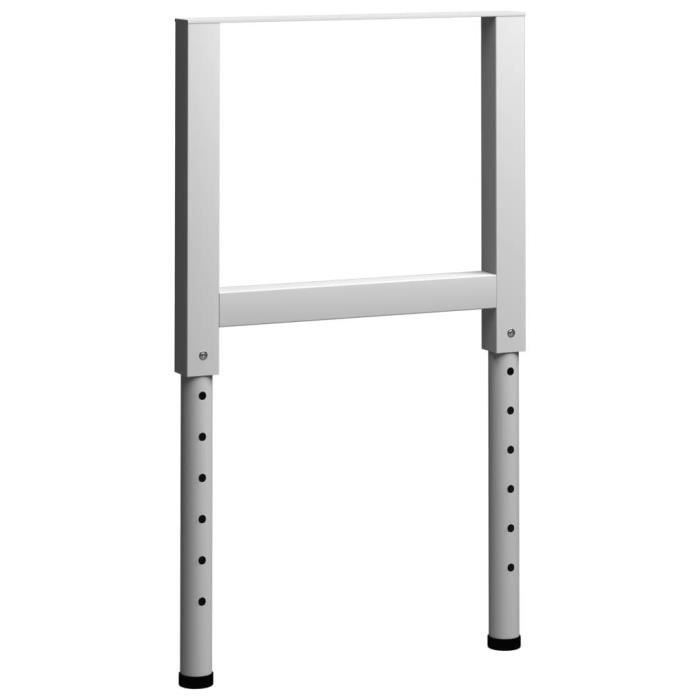 Workbench Frames - vidaXL - 2 Pcs - Metal - 55x(69-95,5) Cm - Adjustable Height
