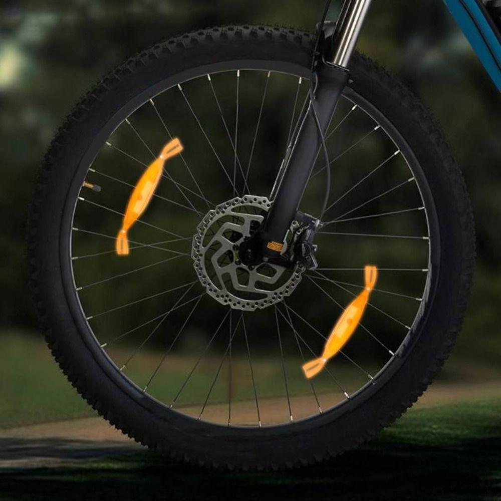 1 Pair ABS Bicycle Wheel Reflectors Warning Cycling Reflector Bike Spoke Reflectors  Night Riding