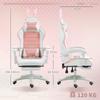 Gaming Chair, Ergonomic Gamer Chair with Lumbar Support, Footrest, Bunny Ears Headrest Pillow, Pink