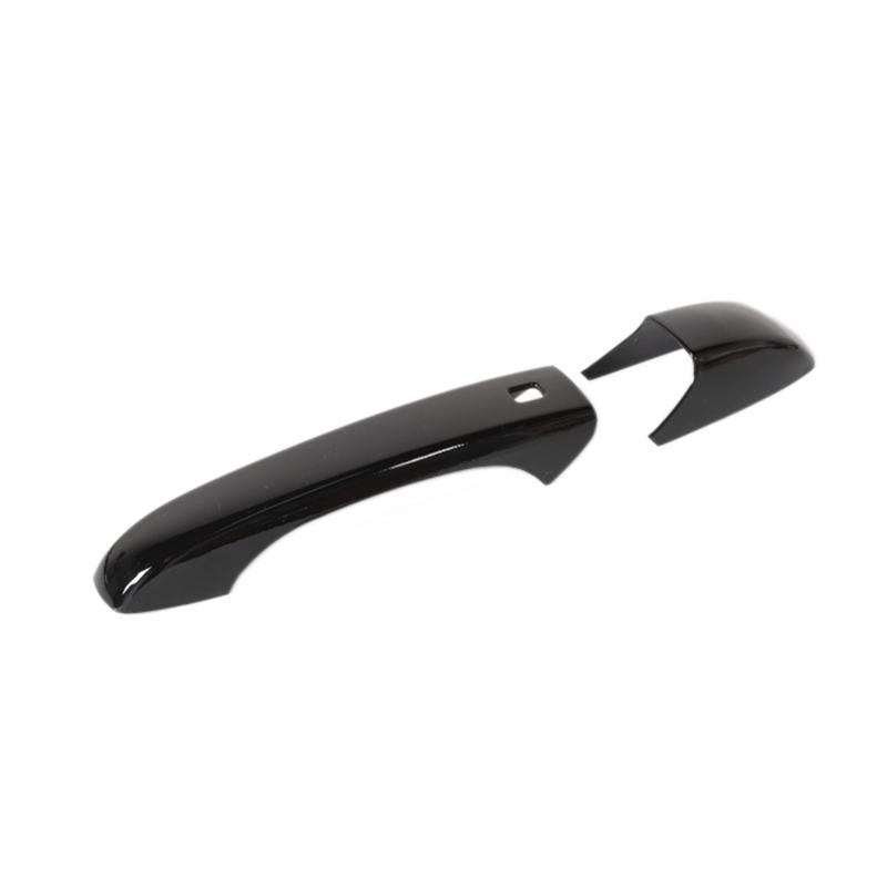 1 Set Black ABS Car Exterior Door Handle Cover Trim with Smart Keyless Entry Fit for Chrysler 300 Sedan 2011-