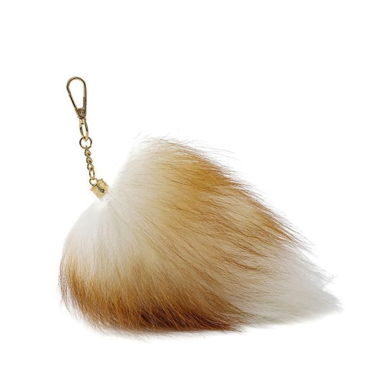New Fashion Wolf Tail Fur Keychains Unisex Pendant Car Keyring Holder Key Chains Charm Bag Accessories Gifts